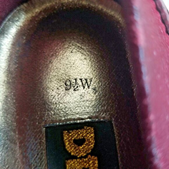 Drexlite Women’s Burgundy Leather Tassel loafers - Size 9 ½ W - Picture 5 of 7